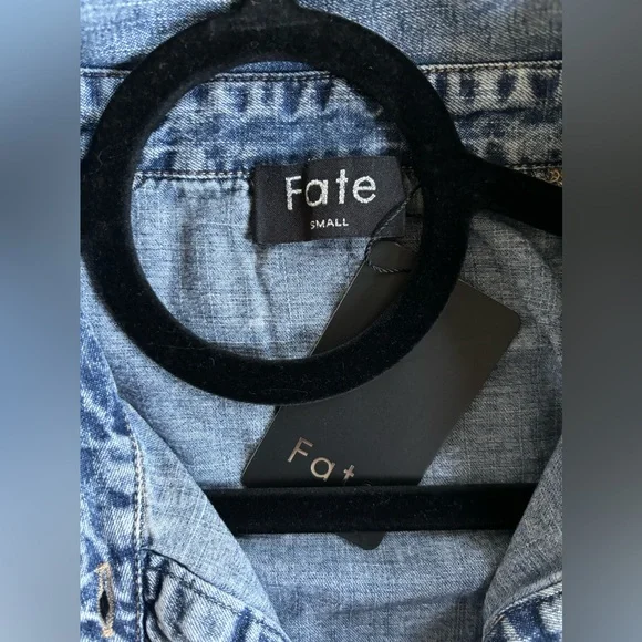 NWT! Fate Chambray Jean Dress / Size S - Picture 8 of 8